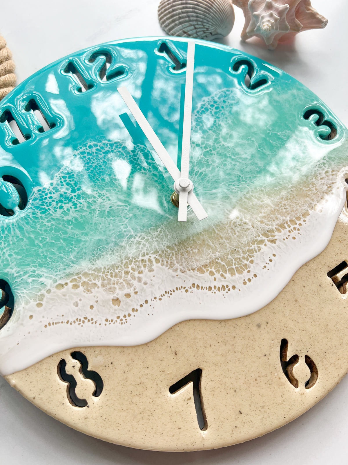 Beach Clocks made with real Florida sand (Varying Sizes & Colors)