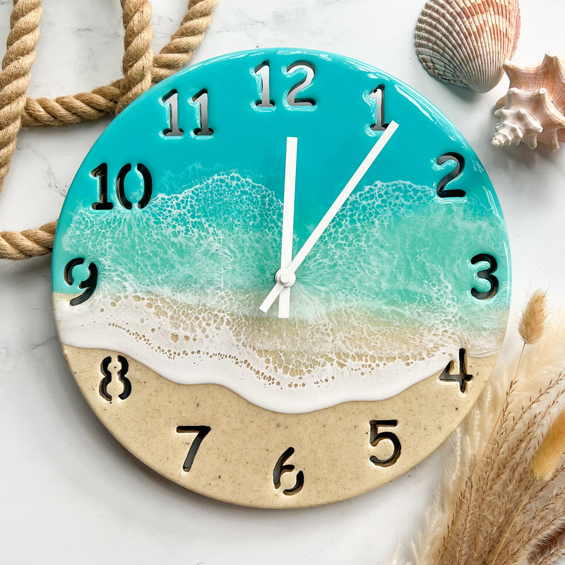 Beach Clocks made with real Florida sand (Varying Sizes & Colors)