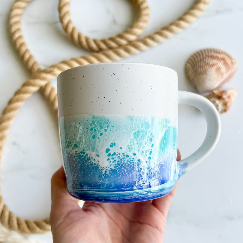 Morning Waves Coffee Mug (White Speckle)