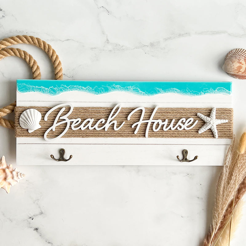 Beach House Key Holder - Teal