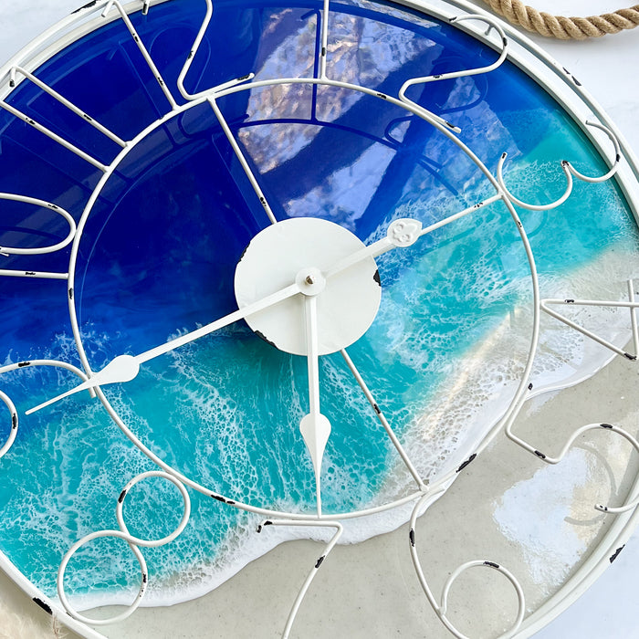 24” Beach Clock - Made with Real Florida Sand