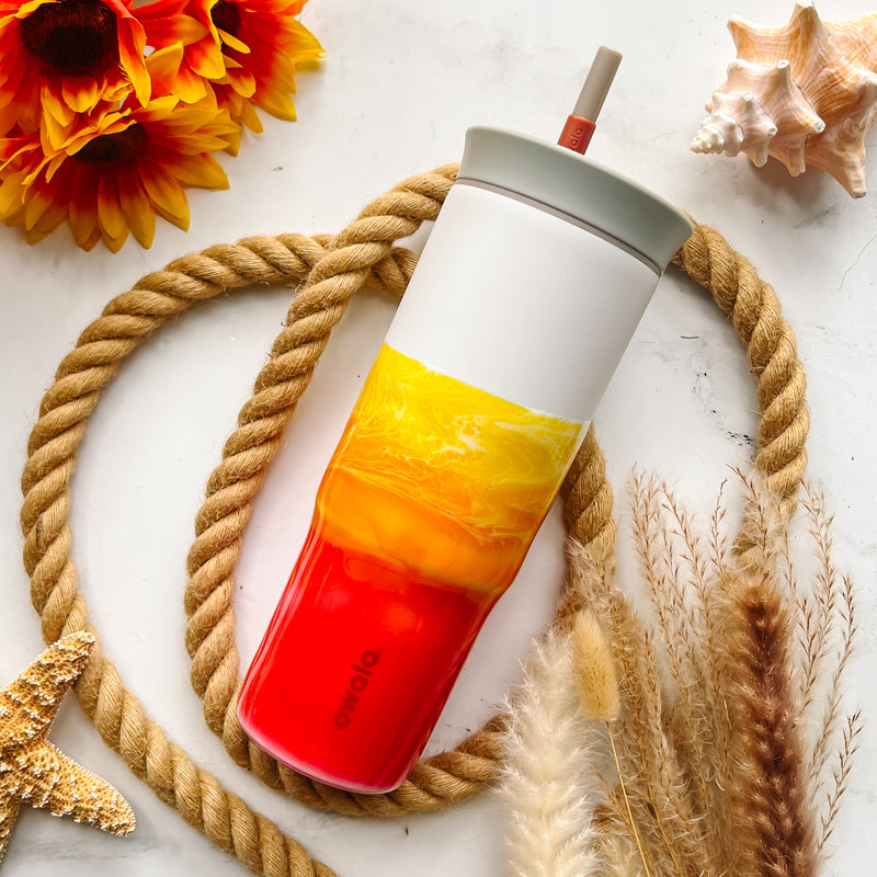 Sunset Waves Owala 24oz Water Bottle