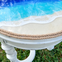 New Smyrna Beach White Distressed Table