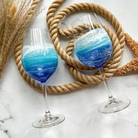 Ocean Resin Wine Glasses