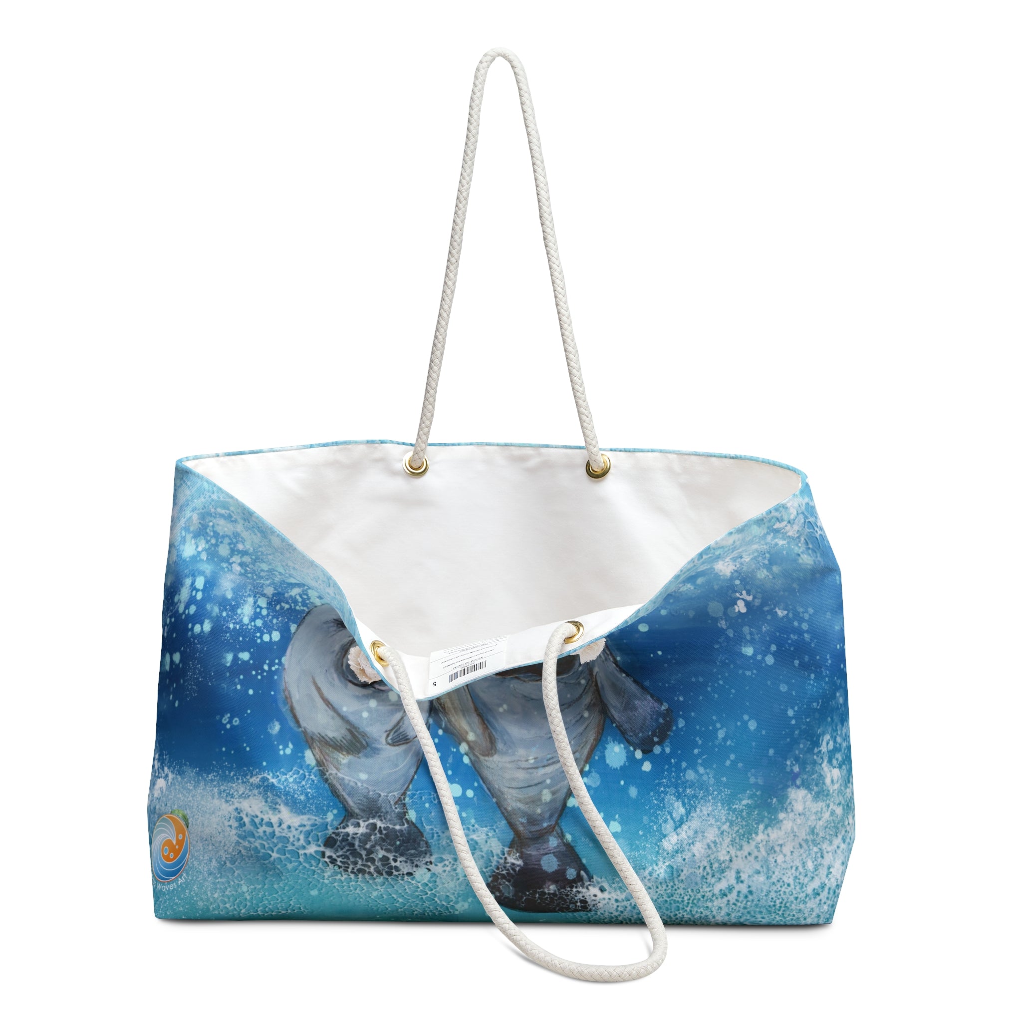 Manatee Large Tote Bag – Citrus Waves Art