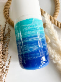 Ocean Waves White Owala 32oz Water Bottle
