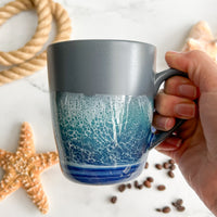 Morning Waves Tall Coffee Mug (Gray)