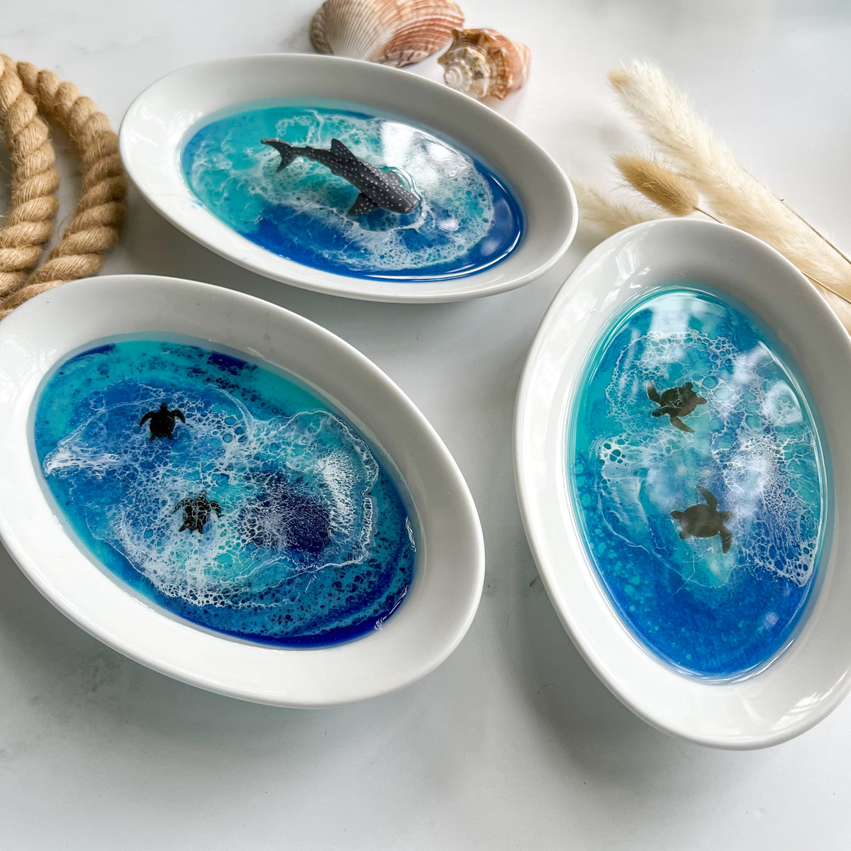 Ocean Ceramic Jewelry Dishes