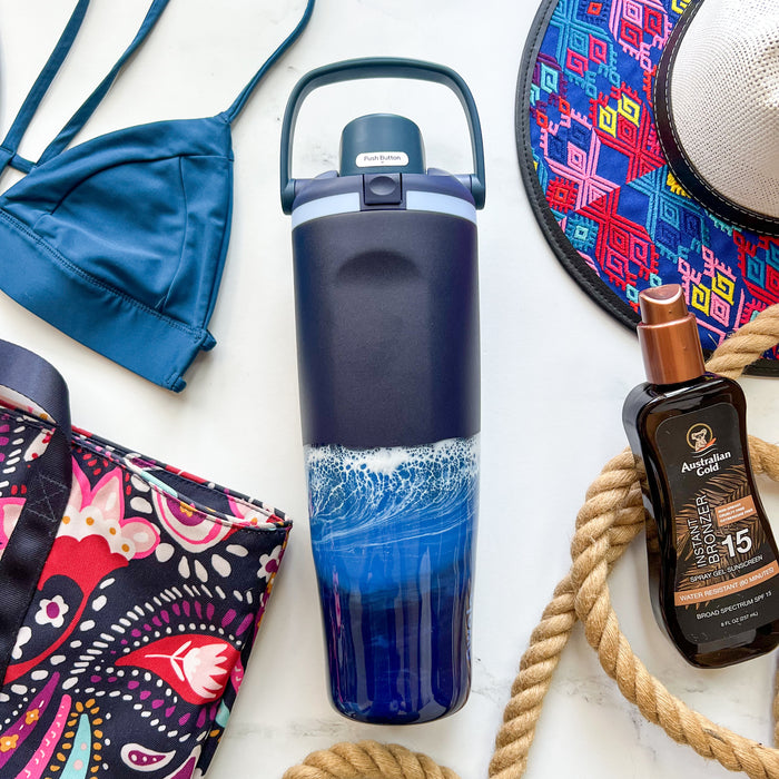 Atlantic Azul Owala 40oz Water Bottle