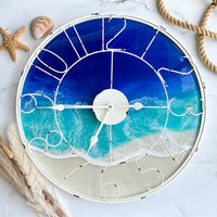 24” Beach Clock - Made with Real Florida Sand