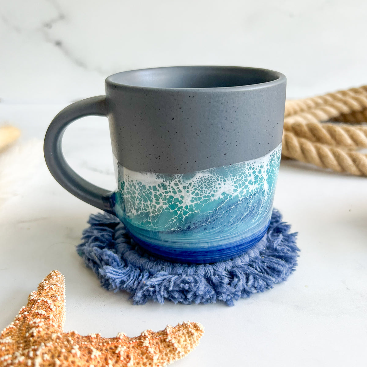 Morning Waves Coffee Mug (Gray)