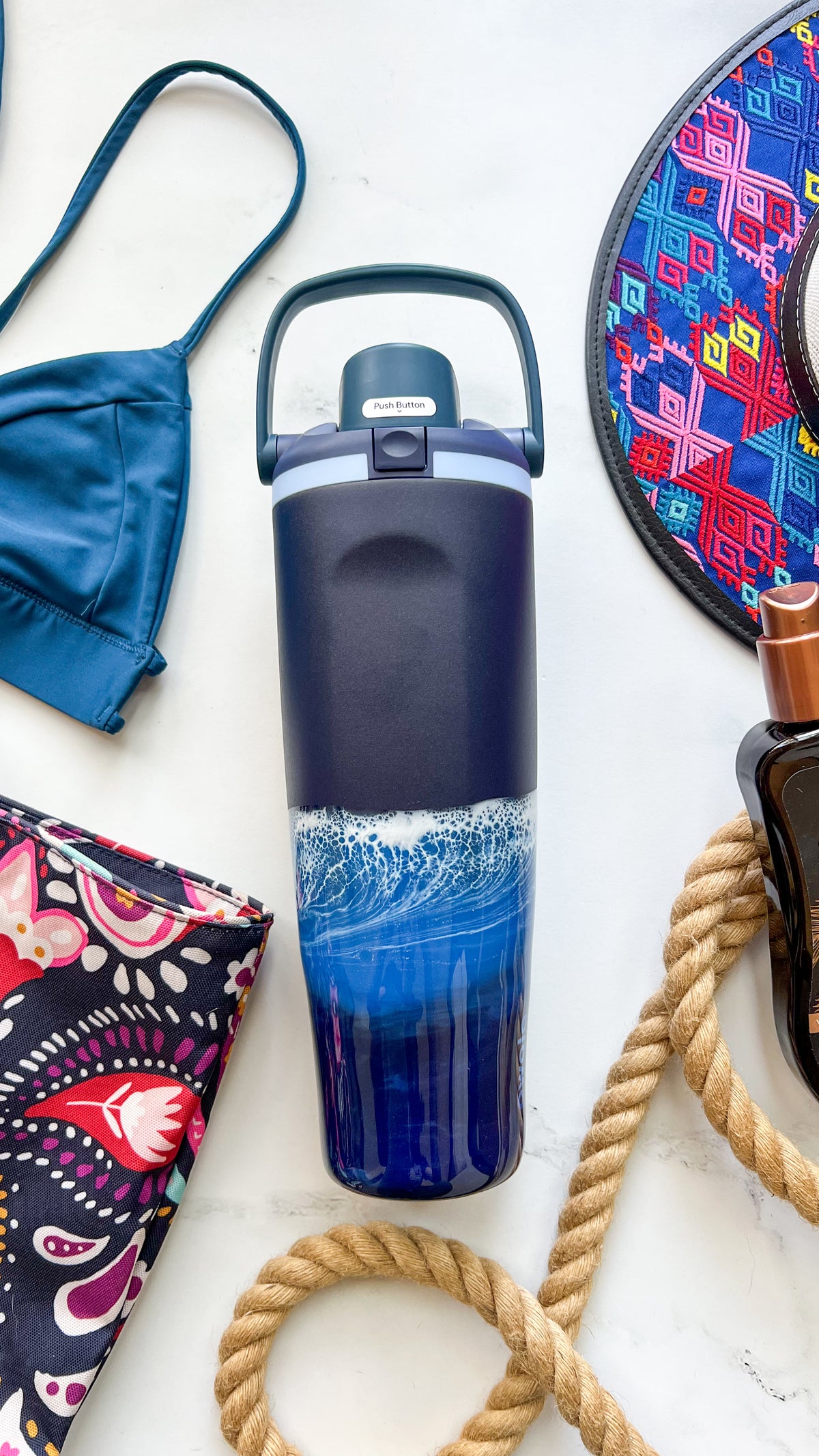 Atlantic Azul Owala 40oz Water Bottle