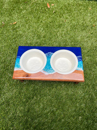 Live Edge Small Dog Feeding Station