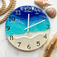 Beach Clocks made with real Florida sand (Varying Sizes & Colors)