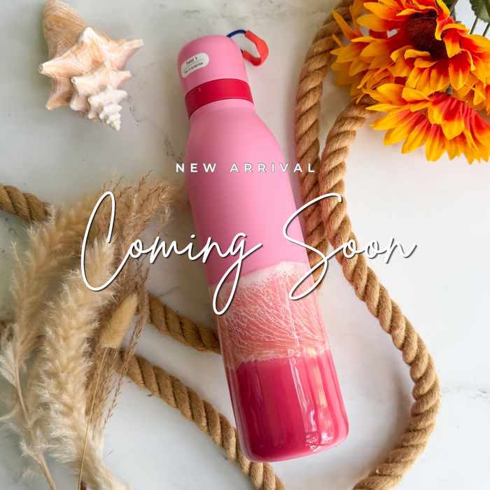 Ocean Waves Pink Owala 24oz Water Bottle