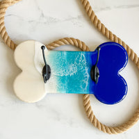 Dog Leash Holder - Blue & Teal