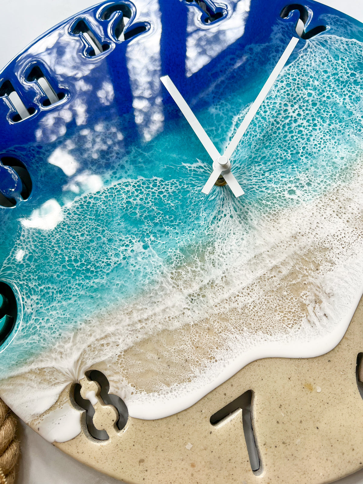 Beach Clocks made with real Florida sand (Varying Sizes & Colors)