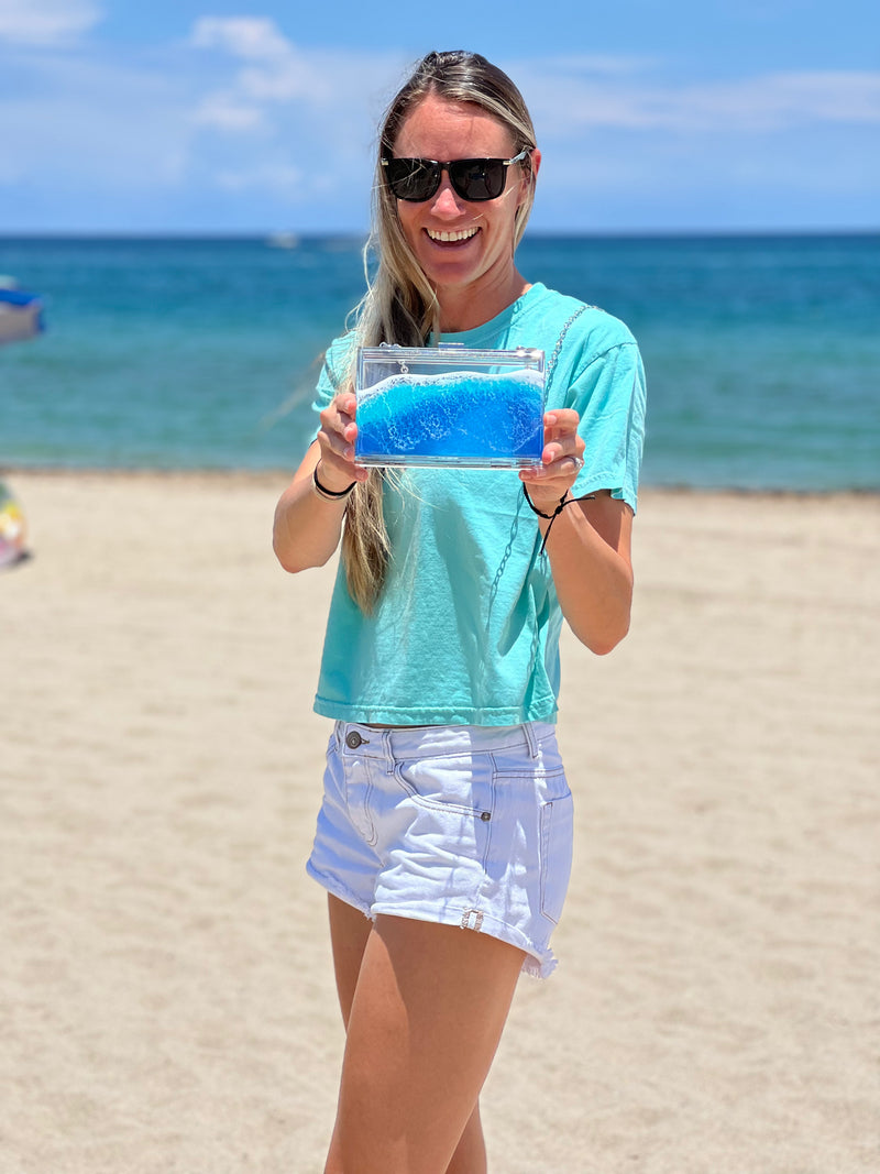 Beach Waves Acrylic Stadium Bag