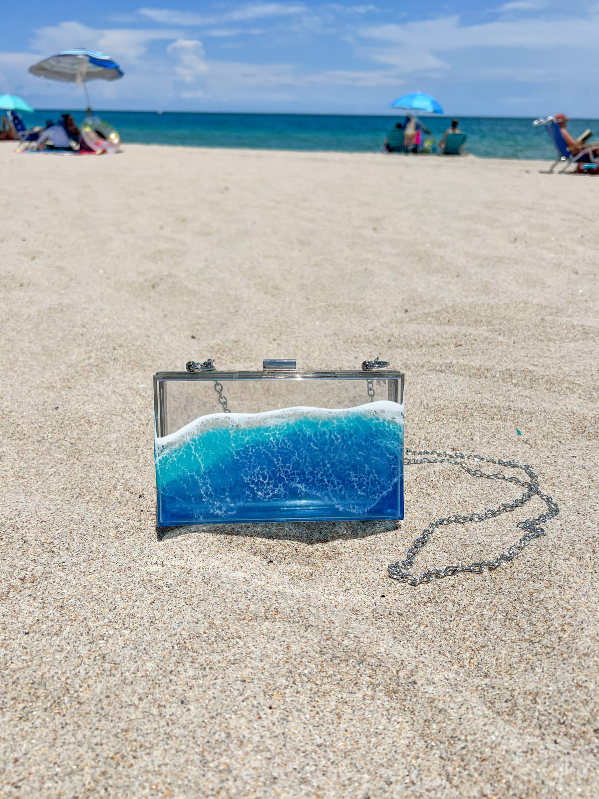 Beach Waves Acrylic Stadium Bag