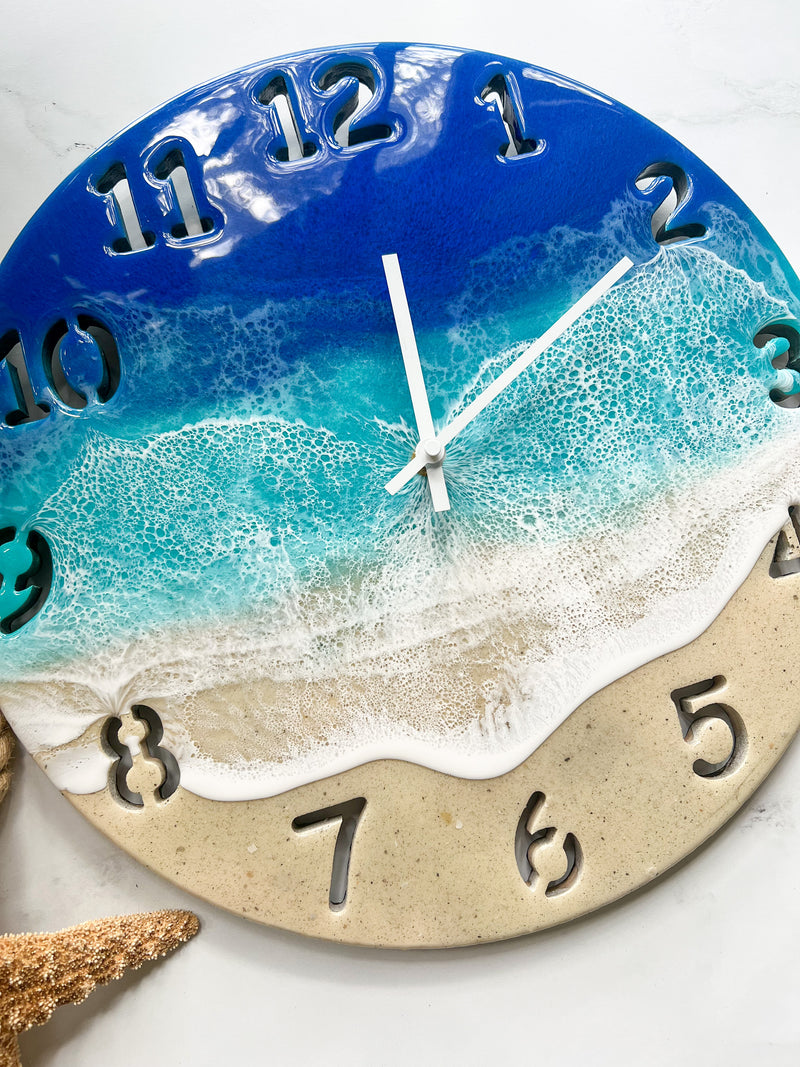 Beach Clocks made with real Florida sand (Varying Sizes & Colors)