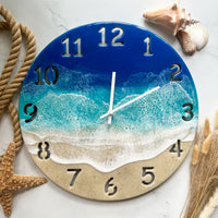 Beach Clocks made with real Florida sand (Varying Sizes & Colors)