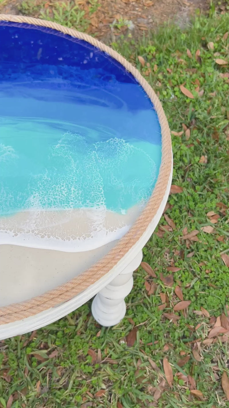 New Smyrna Beach White Distressed Table