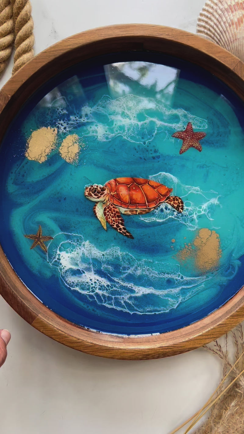 Underseas Turtle Lazy Susan
