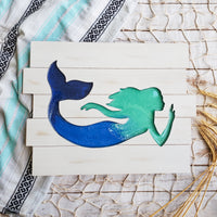 Mermaid Shiplap Wall Art