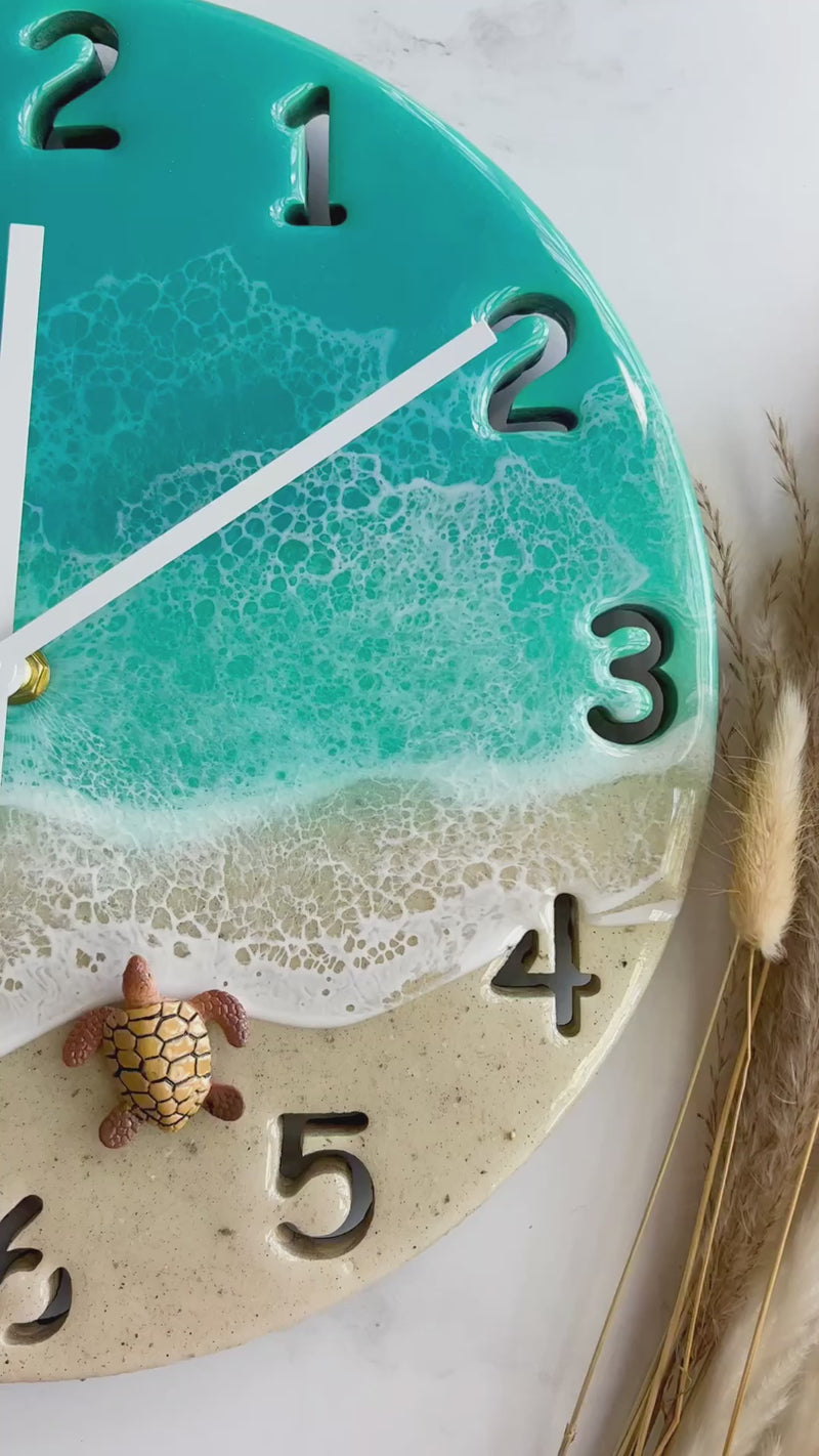 Beach Clocks made with real Florida sand (Varying Sizes & Colors)