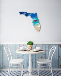 Florida Wall Art - Made with Real Florida Sand