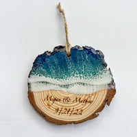 Custom Engraved Live Edge Wood Ornament