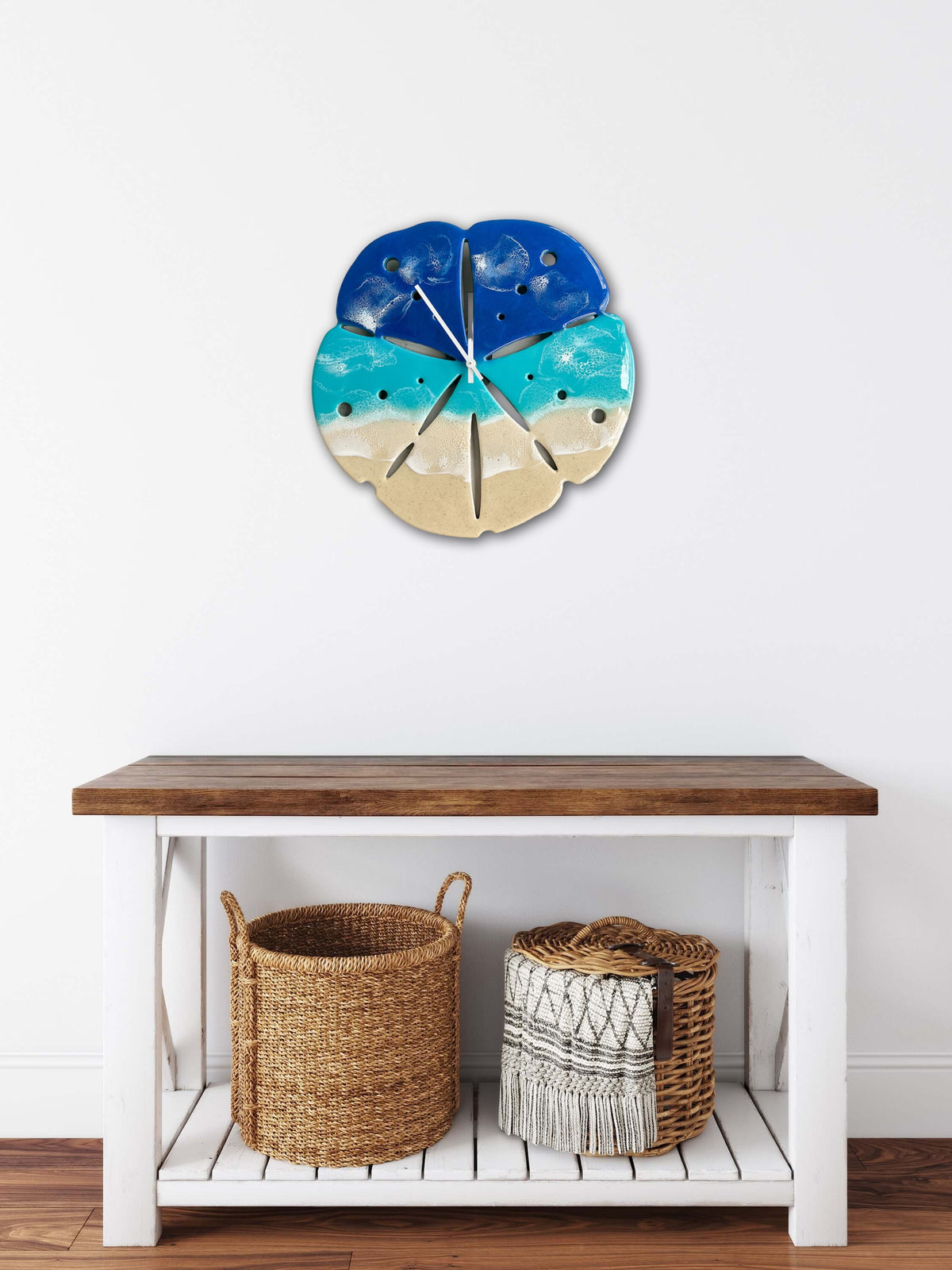 Sand Dollar Clock - Made with Real Florida Sand