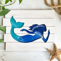 Mermaid Shiplap Wall Art