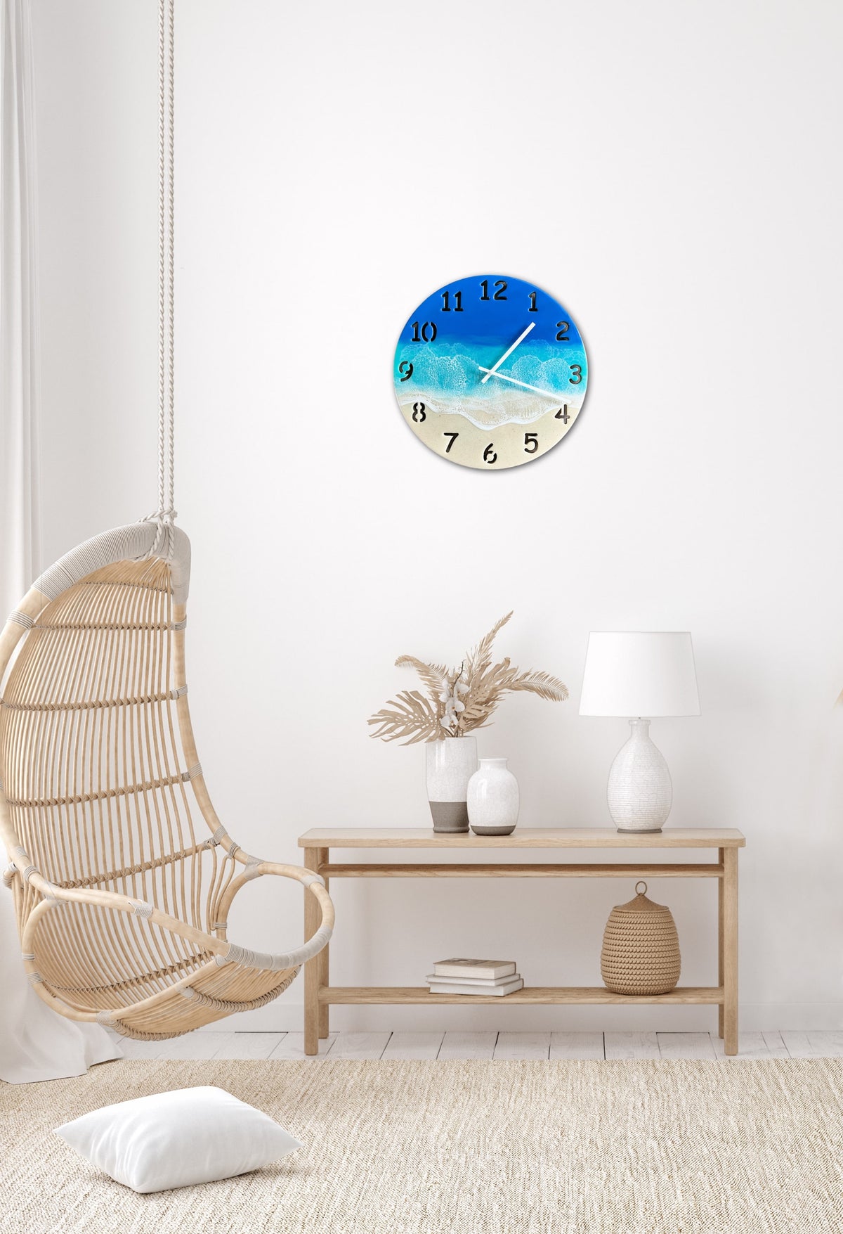 20" Beach Clock - Made with Real Florida Sand