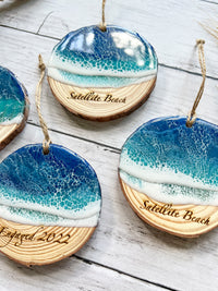 Custom Engraved Live Edge Wood Ornament